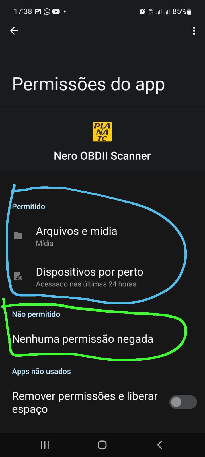 Permissões necessárias 1